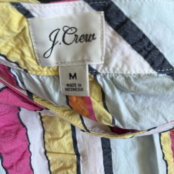 j crew women's vertical striped top size M - Picture 2 of 3